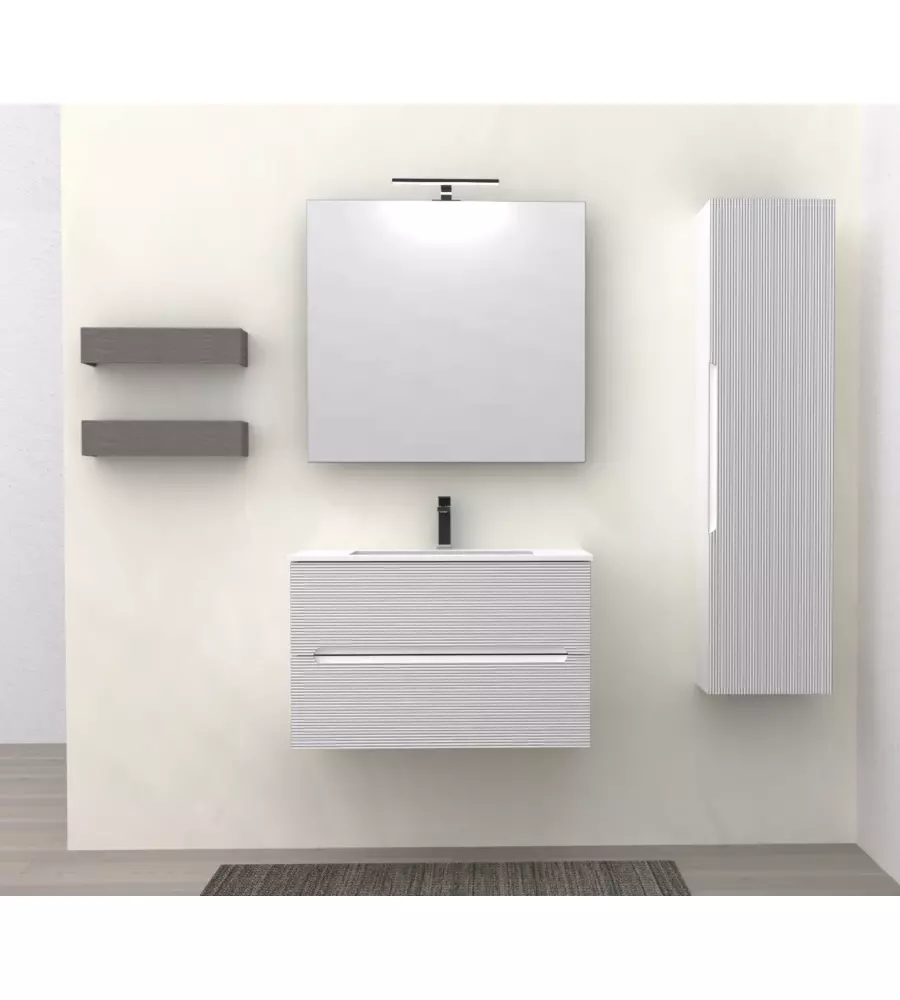 MOBILE BAGNO "CANALETTO" BIANCO OPACO, 80 CM